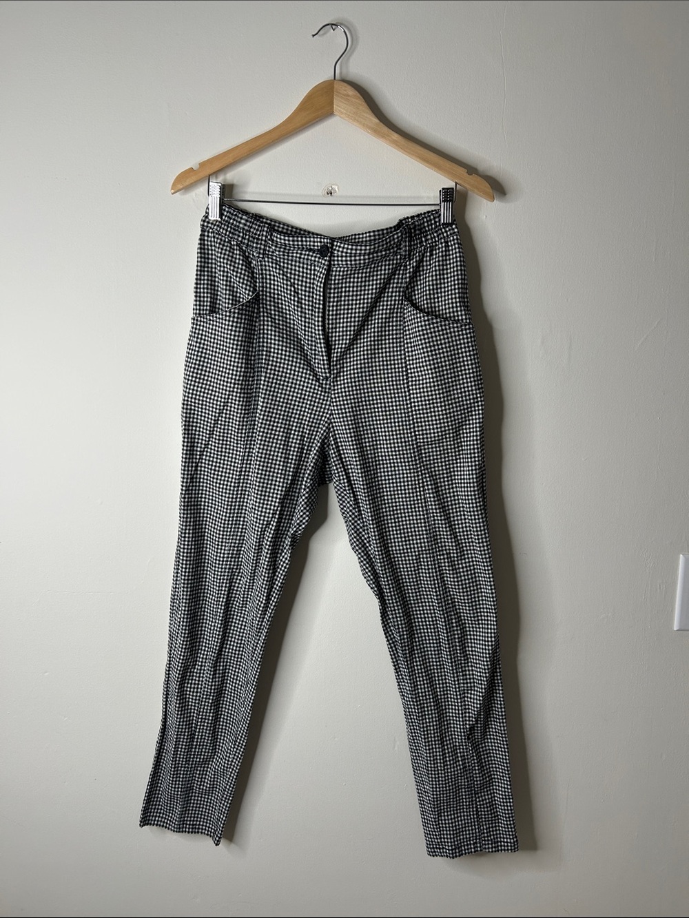 Silence + Noise Black & White Check Pants